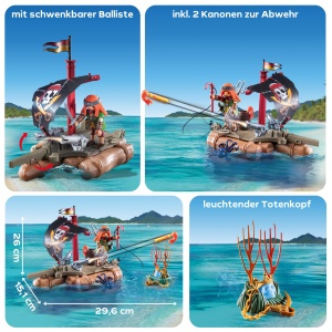 Jucarie PLAYMOBIL Pirati - Set de constructie cu figura de pirat si balista, pentru copii de la 4 ani - Img 4