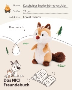Jucarie Plus NICI Jojo Forest Friends 27cm Material Sustenabil Colectia NICI Green - Img 5
