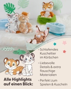 Jucarie Plush NICI Leopard de Zapada 12cm Alb, Ideal pentru Copii si Adulti - Img 4
