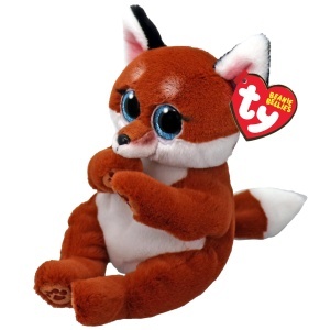 Jucarie Plush Ty WITT Fox Beanie Bellies Regular - 14cm, ochi stralucitori, moale