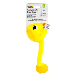 Jucarie senzoriala Lamaze Wacky Giraffe pentru bebelusi cu sunete amuzante si design sigur - Img 8