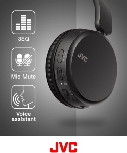 JVC HA-Z37W-B - Casti Bluetooth, Bas profund, 3 moduri de sunet (Bas/Clar/Normal), 35 de ore de viata a bateriei, Design usor si pliabil, Functie multipunct, Bluetooth 5.2, (Negru) - Img 6
