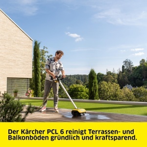 Karcher Patio Cleaner PCL 6, presiune: max. 10 bari, debit de apa: max. 180 l/h, latime de lucru: 300 mm, viteza periei 600-800 rpm, pentru placi din lemn, plastic compozit si piatra cu pori fini - Img 2