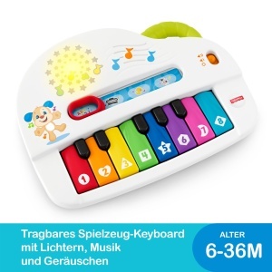 Keyboard pentru copii Fisher-Price cu sunete amuzante, 4 moduri de joc - Img 2