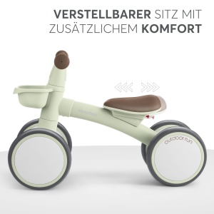 KikkaBoo ZIPI Bicicleta fara pedale pentru copii 1-3 ani ajustabila cu cos culoare menta - Img 5