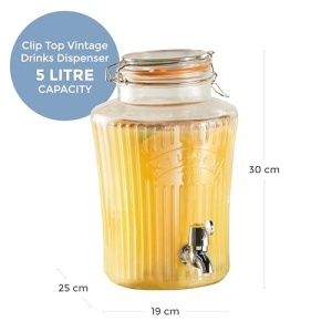 Kilner Vintage Dispenser Bauturi 5 Litri Transparent Design Elegant - Img 2
