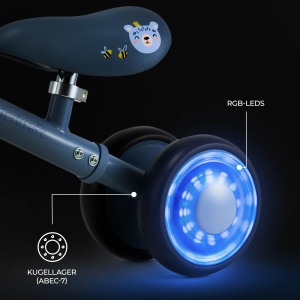 Kinderkraft Cutie Flash Bicicleta Fara Pedale Albastra Roti LED Siguranta Sporita - Img 3