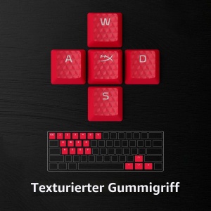 Kit accesorii gaming HyperX Rubber Keycaps 19 taste texturate rosu - Img 2