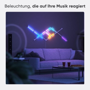 Kit de iluminare inteligent Nanoleaf Lines 60 grade, 9 LED RGBW, modular, 16 milioane culori - Img 5