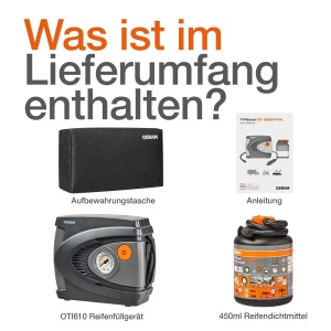 Kit de reparatie pentru anvelope OSRAM TYREseal, 450 ml, cu umflator si cutie de depozitare - Img 3
