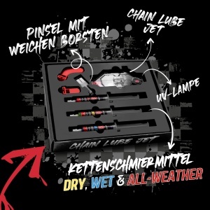 Kit de Ungere pentru Lant Bicicleta Errecom BKR 6201, 3 Tipuri Lubrifianti, Pinsel si UV-Lampa - Img 3