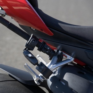Klema dubla grea Osmo pentru motocicleta, carbon, 220x90x37 mm - Img 4