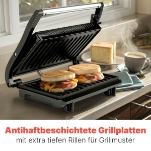 Kontaktgrill Bomann MG 2251 CB 700W Grillare fara grasimi Grilare Panini - Img 2