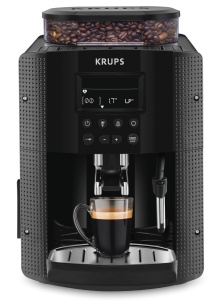 Krups Essential Coffee Machine Rasnita de boabe Espressor Aparat de cafea LCD Curatare automata Negru Cappuccino Bagheta de abur YY8135FD - Img 1