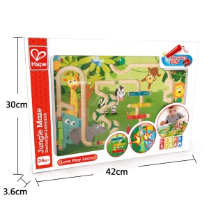 Labirint magnetic Hape Jungle din lemn cu animale si obstacole interactive - Img 6