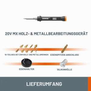 Lacatus electric Worx WX744.9 18V (20V MAX) cu 12 accesorii - Img 7