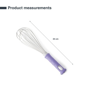 Lacor Schneebesen 61592 35cm Fiberglas Inox 1810 Violet Hypoalergen - Img 2