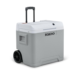 Lada frigorifica electrica IGLOO IE42 42L 12V230V cu maner telescopic si roti Gri