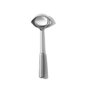 Ladle din otel inoxidabil OXO cu maner antiderapant, 2 guri de turnare