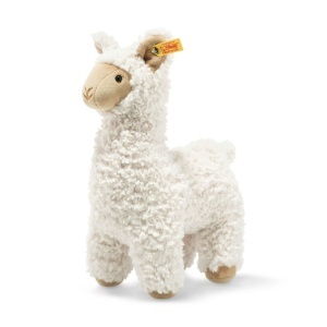 Lama de plus Steiff Soft Cuddly Friends Leandro, 29 cm, culoare crema