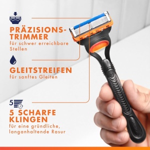Lame de ras Gillette Fusion5, 24 bucati, 5 lame, Gleitstreifen mare - Img 6