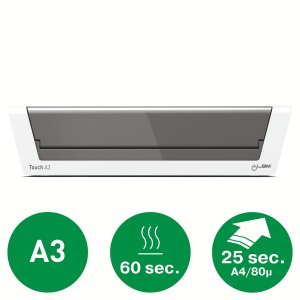 Laminator Leitz Touch 2 iLAM A3 Alb-Antracit High Speed pentru Birou si Scoala - Img 2