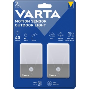 Lampa cu senzor de miscare VARTA, 2 bucati, alimentare cu baterii, IP44, alba - Img 2