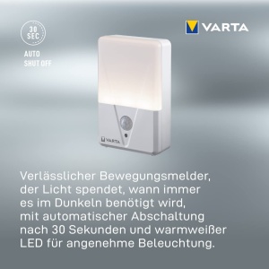 Lampa cu senzor de miscare VARTA, set 2 bucati, LED, 17 Lumen, alimentare baterii - Img 7