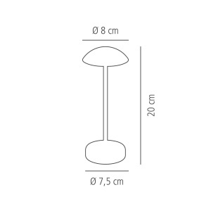 Lampa de birou wireless APS 17037 ALVA, USB-C, 100 Lumen, IP54, cu telecomanda - Img 2