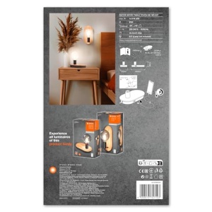 Lampa de masa LEDVANCE DECOR Wood, E27, USB, negru, lemn FSC, IP20 - Img 11