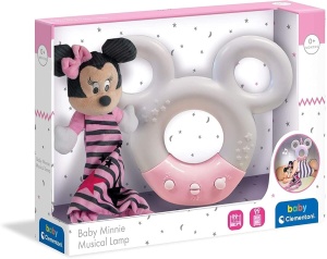 Lampa de noapte Clementoni Disney Baby Minnie cu sunete si culori, alba