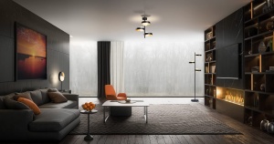 Lampa de Podea LEDVANCE DECOR Memphis, NegruGold, G9, Design Elegant - Img 2
