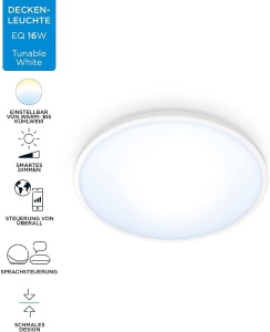Lampa de tavan LED WiZ Tunable White Superslim, 16 W, 292 mm, alba - Img 4