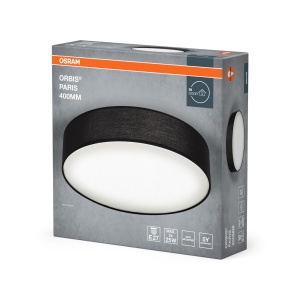 Lampa de tavan Osram ORBIS PARIS 400mm, neagra, design modern, 2XE27 - Img 2
