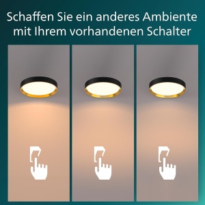 Lampa de tavan Philips Hanno SceneSwitch LED, 24 W, 2700 Lumen, Negru - Img 6