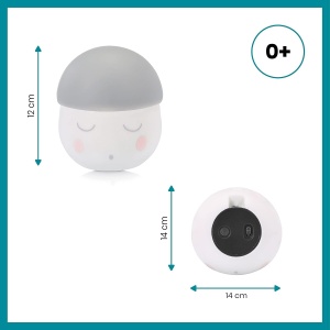 Lampa de veghe Babymoov Squeezy gri, autonomie 200 ore, cu senzor de aer - Img 7