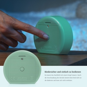 Lampa de veghe Reer MyBabyLight Koala LED siguranta pentru copii gri deschis - Img 3