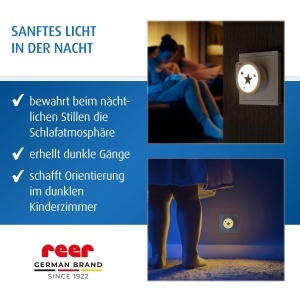 Lampa de veghe reer NightGuide Star LED lumina calda 3000K senzor de amurg design modern cu motiv stea - Img 5
