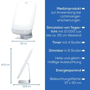 Lampa de Zi Beurer TL 95, 14000 Lux, cu Dimmer si Tehnologie LED SunLike - Img 8