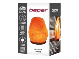 Lampa din Sare BEPER P201UTP100 cu Baza din Lemn de Fag, Dimmer, Design Unic - Img 7