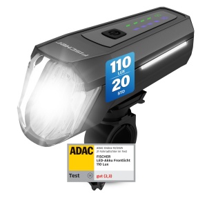 Lampa frontala cu LED Fischer 110 Lux, neagra, cu mod senzor si autonomie de 20 ore