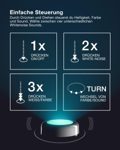 Lampa inteligenta portabila Osram SMART DOT-IT, 16 milioane culori, reincarcabila USB-C - Img 4