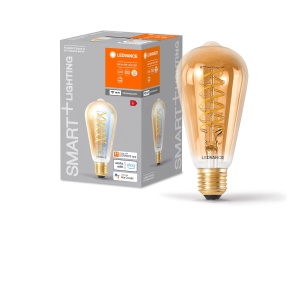 Lampa LED cu Wifi LEDVANCE SMART, 8W, 650lm, Forma Edison, Culoare Aurie