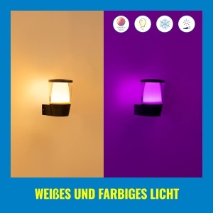 Lampa LED de Exterior WiZ Tunable White si Color Elpas, 650 lm, 8.5 W, Neagra - Img 3