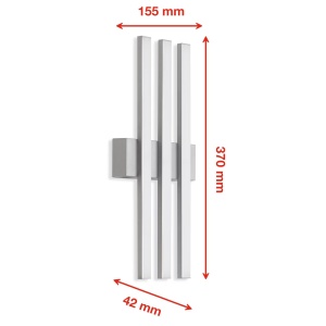 Lampa LED de perete TELEFUNKEN, 3-flamig, 12W, 1440 Lumen, Argintie - Img 9