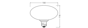 Lampa LED decorativa OSRAM DECOR Crackle, 3.5W, E27, 2700K, maro - Img 3