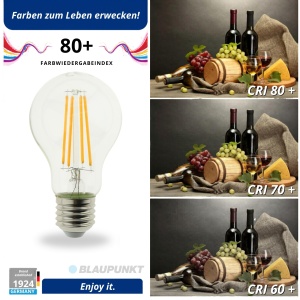 Lampa LED E27 Blaupunkt A60 Retro, 8W, 1055 Lumen, Calda - Img 7