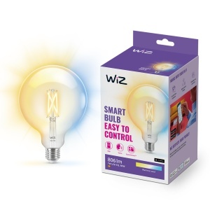 Lampa LED E27 WiZ Tunable White, 806 lm, 60 W, dimabila, transparenta