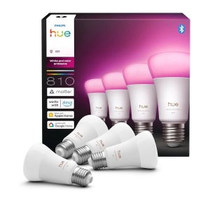 Lampa LED Inteligenta Philips Hue A60, E27, 6W, Culoare si Alb, 810 Lumen