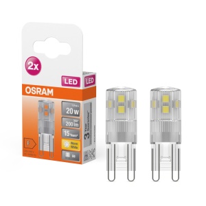 Lampa LED Osram G9, 1.9W, 2700K, 220-240V, 20W echivalent, 2 bucati